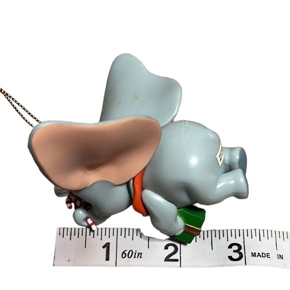 Disney Ornament Dumbo Elephant Candy Cane Grolier Christmas Holiday No Box - Picture 9 of 9